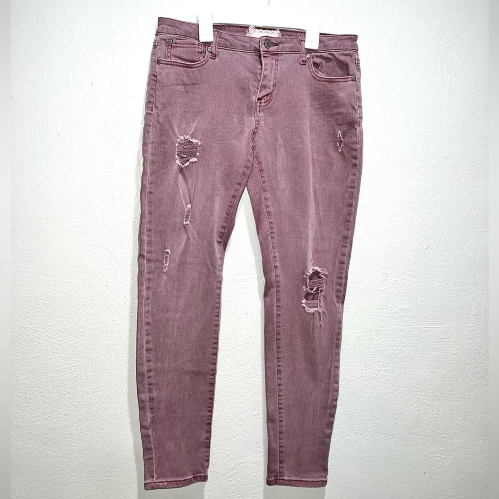 Altar'd State Pink Distressed Skinny Jeans